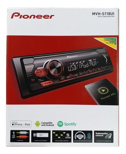 Som Automotivo Pioneer Mvh-s118ui Mixtrax Controle Remoto