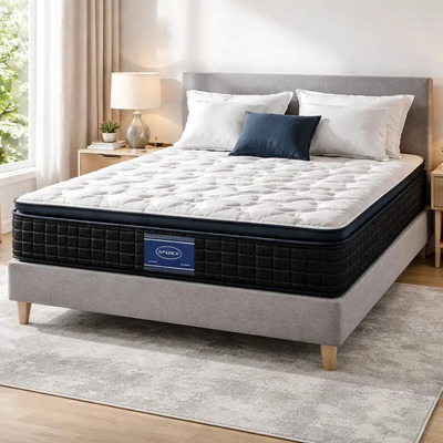 Colchon Individual America Ortopedico Antibacterial Hipoalergenico Ortopédico Resorte Reforzado Cómodo Antiácaros Semi Firme Con Colchoneta Espuma Alta Densidad Mas Resistente | Envío gratis