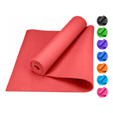 Tapete Yoga Pilates Fitness Ejercicio Portátil 3mm Grosor Color Rojo