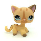 Littlest Pet Shop Lps Gata Short Hair Marrom Olho Azul #886