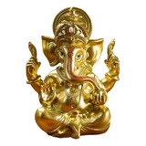 Estatua Hindú De Ganesh Tallada A Mano, Artesanía De Resina