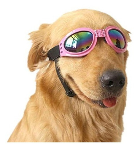 Lentes Goggles Para Perros Gafas Lentes Raza Mediana Rosa