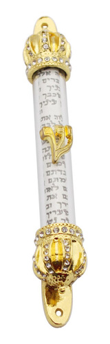 Mezuzah Scroll Door Metal Mezuzah Placa Decorativa Aleación