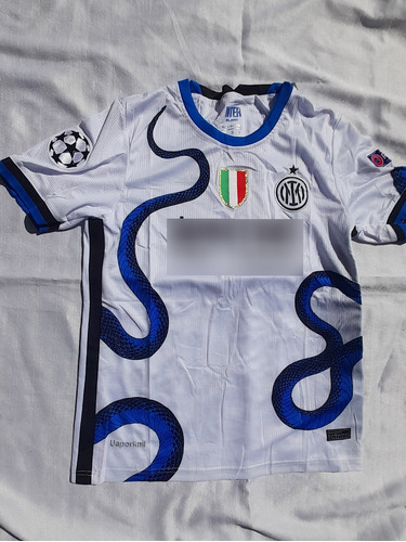 Playera Jersey Fútbol Inter De Milán Blanca