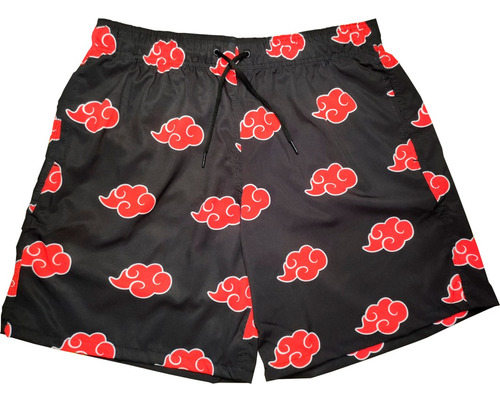 Short Masculino Moda Praia Naruto Akatsuki Mauricinho