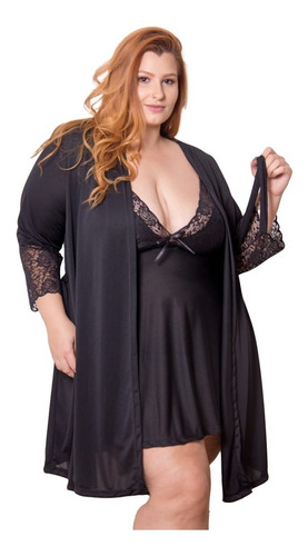 Kit Plus Size: Hobby + Camisola De Renda Sexy