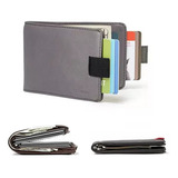 Cartera Antirrobo Para Hombre Billetera Clip Rfid Cuero