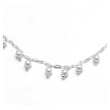 Collar Perlas 40-45cm De Acero Blanco 