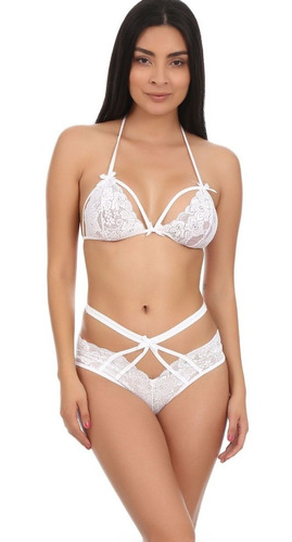 Sexy Coordinado Bralette Y Panty De Tiras Varios Colores 883