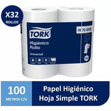 Papel Higiénico Tork 100 M. Simple Hoja Universal 32 Rollos