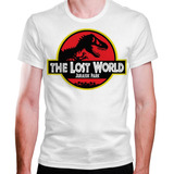 Camiseta Masculina Branca The Lost World Jurassic Park
