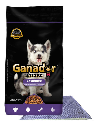 Alimento Ganador Premium Premium Cachorro De Raza  Mediana Y Grande Sabor Pollo Y Carne En Bolsa De 20kg