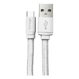 Cable Usb-tipo C 2.4a Carga Rapida Y Datos Vorago Cab-123 Color Blanco