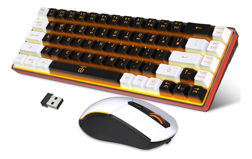 Snpurdiri Combo De Teclado Y Mouse Inalambricos 60% Para Jue