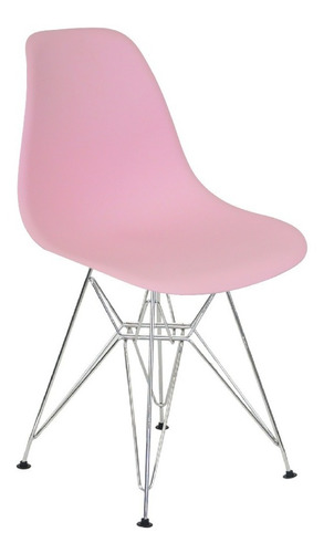 Cadeira Charles Eames Eiffel Base Metal Cromado