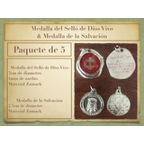 Paquete D 5 Medallas Sello D Dios Vivo Y 5 D La Salvación 