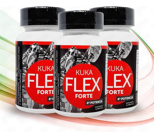 Kit De 3 Frascos De Kuka Flex Forte- 30 Tabs
