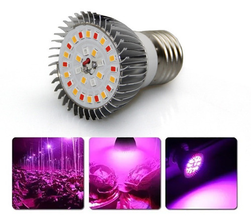 Lâmpada Led Grow 28w Cultivo Indoor / Estufa E27 Plantas  92