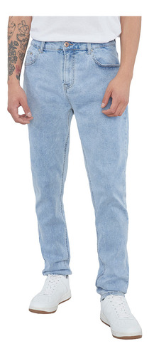 Jeans Hombre Skinny Fit Spandex Azul Medio  Corona