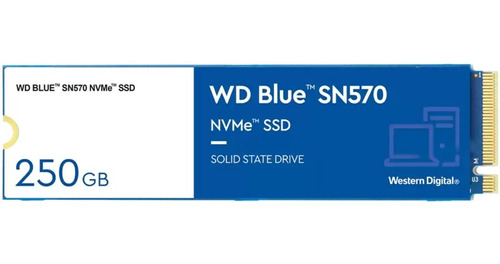 Disco Solido Ssd Wd Blue Sn570 250gb Nvme M2 Pcie Gen3 *