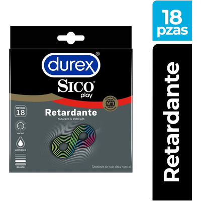 Durex by Sico Play, Condones con benzocaina, caja de 18pz | MercadoLibre