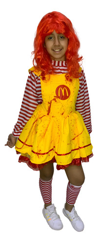 Disfraz Payaso Ronald Mcdonald Para Niña