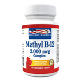Methyl Vitamina B12 2000 Mcg 100 Lozenges Healthy America