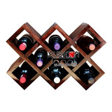 Repisa Porta Vinos De Mesa Cava De Madera De Pino