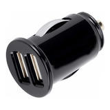 Adaptador Negro Usb A 12v Cargador Auto 1 O 2 Entradas Usb