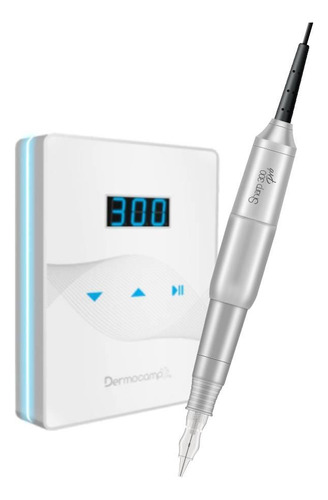 Dermografo Sharp 300 Pro Silver + Slim White - Branco / Az