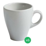 Taza Cafe Porcelana Monza Verbano 135ml X 6 Unidades