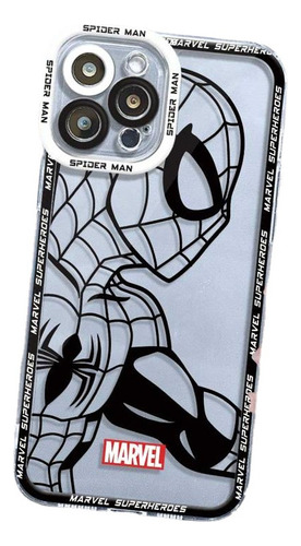 Marvel Spiderman Iron Man Para iPhone 15, 14, 11, 12, 13 Pro