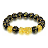 10 Piezas Pulsera Original Feng Shui Piedras Obsidiana Pixiu