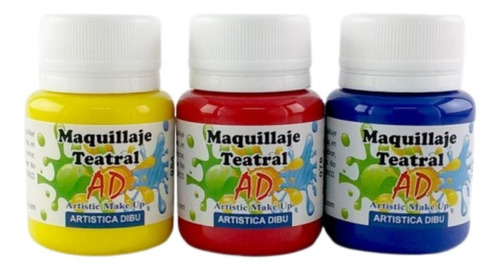 Maquillaje Teatral Ad Body Paint Pintura Rostro X 15 Unidad