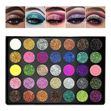 Rechoo Paleta De Sombras De Ojos Con Brillo De 35 Colores Ma