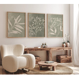 Cuadro Green, Deco Abstracta. Set X3, 40x60. Quaddros. 