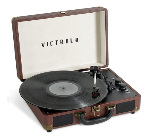 Tocadiscos Victrola Journey Portatil Bluetooth Vsc-400sb-dbr Color Marrón Oscuro