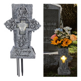 Jarrón Solar De Cementerio Con Led Para Flores Frescas/artif