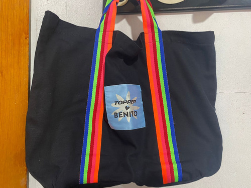 Bolso Topper Tote Bag Benito En Negro Playa