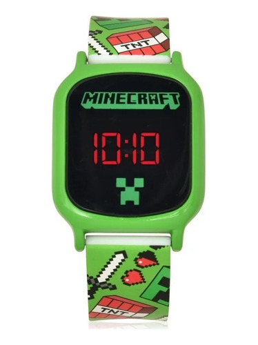 Reloj Minecraft Niños Con Luces 