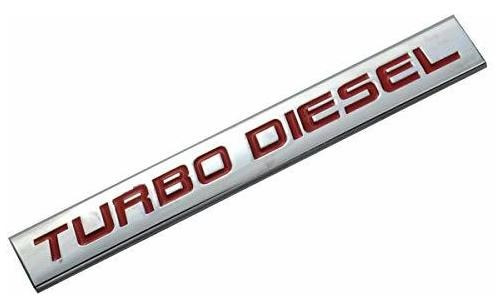 Emblema De Metal Con Acabado Cromado Para Turbo Diesel (letr