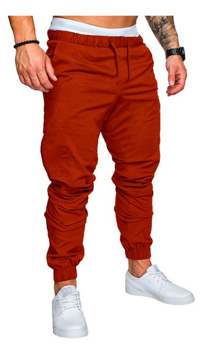 Pantalón Jogger Elastizado Hombre Chupín Bolsillos Bengalina