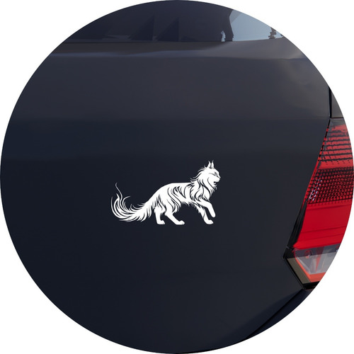 Adesivo Para Carro Gato Raça Maine Coon