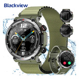 Smartwatch Blackview W50 1.96'' Reloj Inteligente Smart Watch Reloj Militar Para Hombre Función De Llamada A Prueba De Caídas Impermeable Antimagnético, Verde