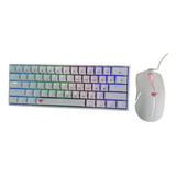 Combo Teclado Ingles Us Mecanico 60% Mouse Gamer 7200dpi Rgb