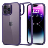 Funda Spigen Ultra Hybrid Deep Purple Para iPhone 14 Pro, Color: Violeta