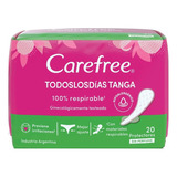 Carefree  Protectores Diarios Tanga X20u (bulto X10 Paq)