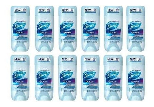 Desodorante En Barra Secret Gel Clean - Pack X12