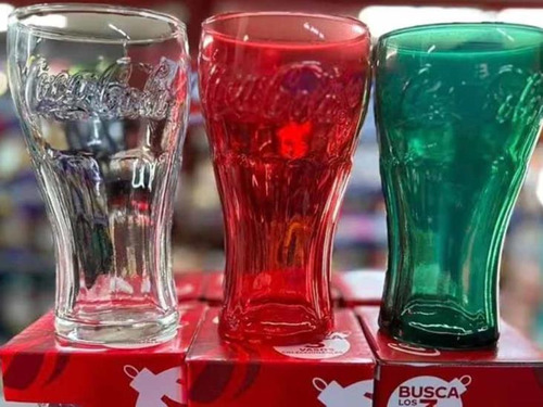 Colección Completa De Vasos Navideños Coca-cola Crisa Libbey