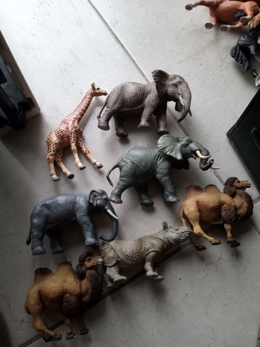 Lote 7 Animales Schleich Y Safari Elefante Rino Jirafa Drome